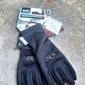 Outdoor Research Backstop Sensor Gloves S Gore-Tex Black NWT